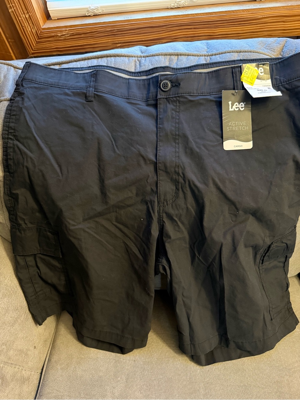 Lee Men’s Black Cargo Active Stretch Shorts